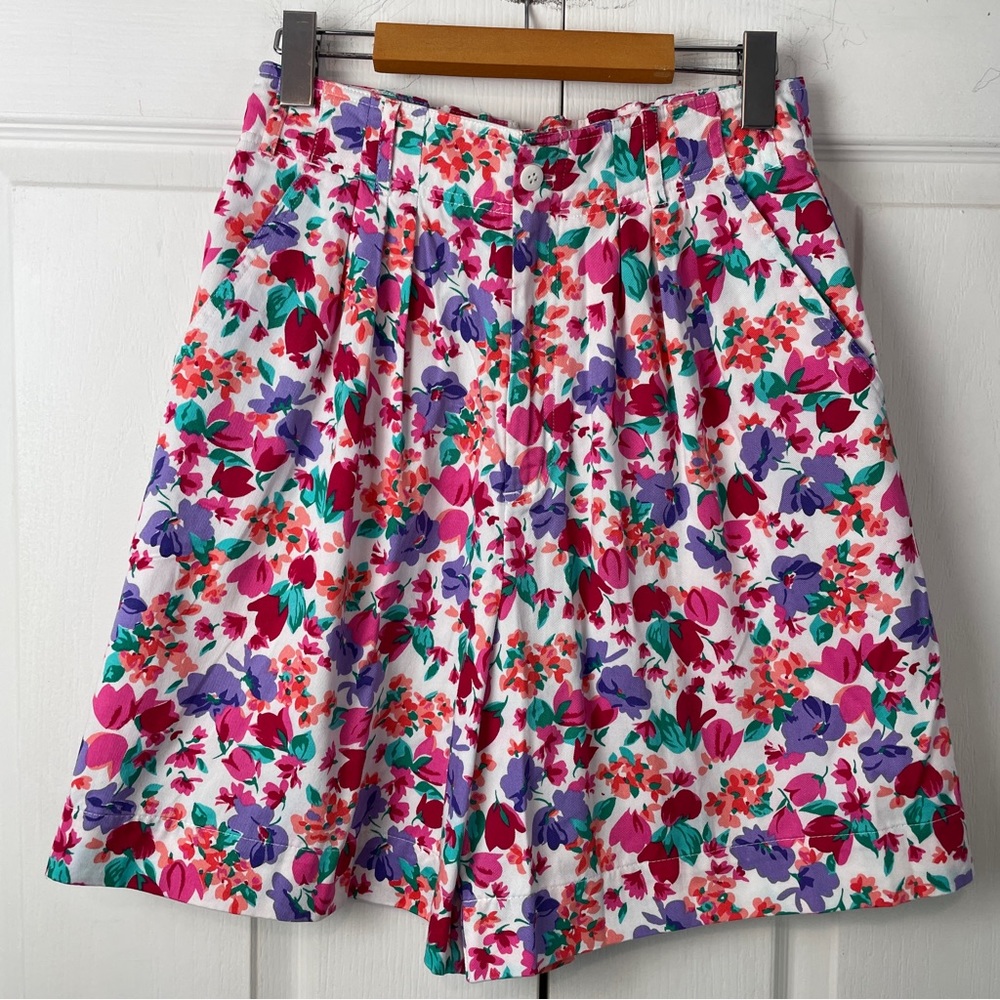 Floral 90s High Waisted Shorts